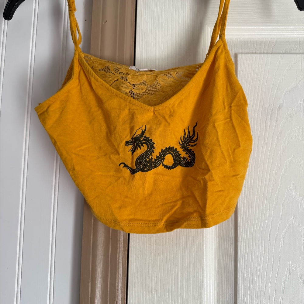 Heart & Hips Mustard Dragon Cami Top